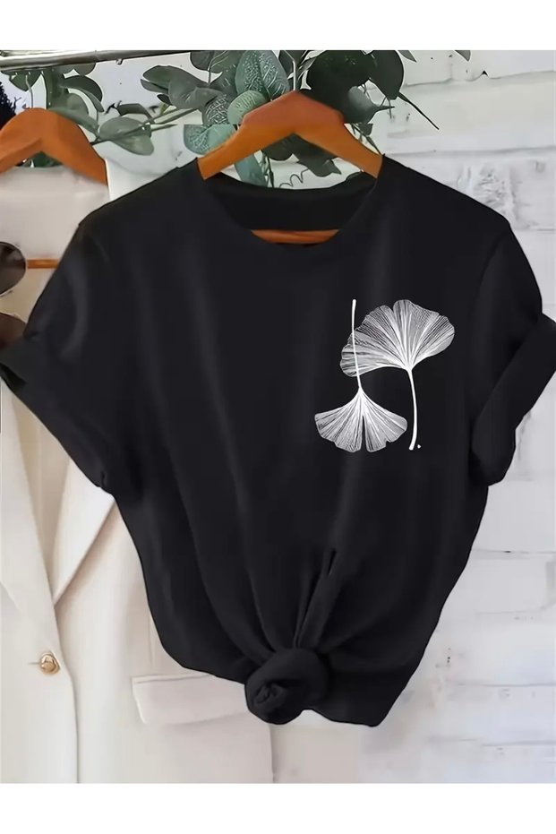 Design Printed Oversized Crewneck Women's T-Shirt