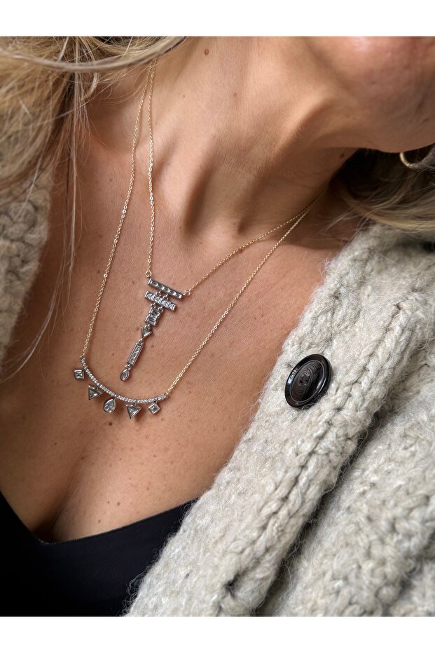 İthal Stone Elements Kolye - 4