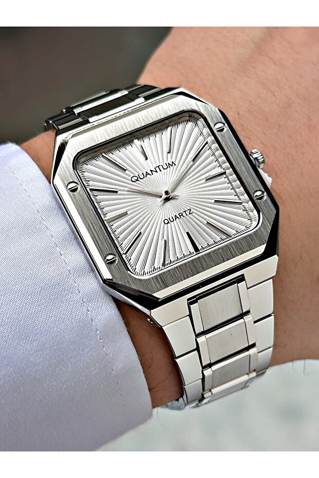 Special Design Silver Color Steel Band Steel Case Men's Wristwatch 1289Mr