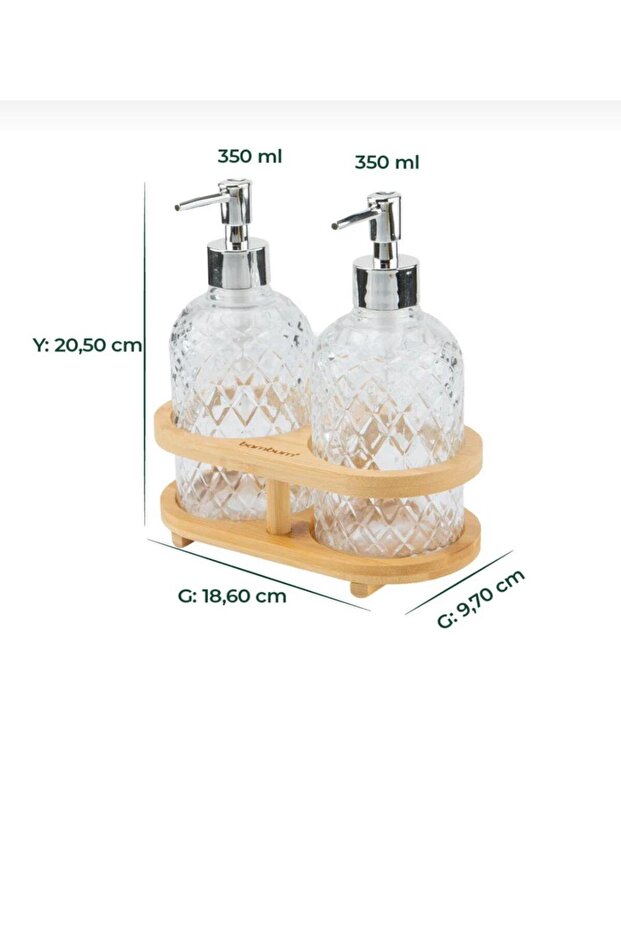 Bambu Standlı 2'li Sabunluk Seti - 3