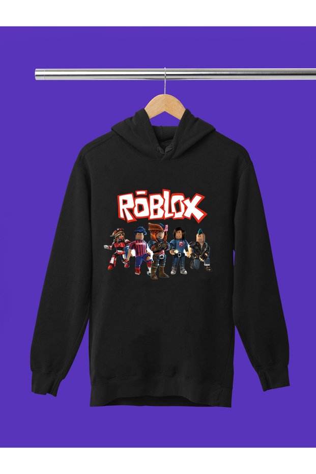 Roblox Printed 3 Yarn Quality Soft Texture Hooded Children's Sweatshirt