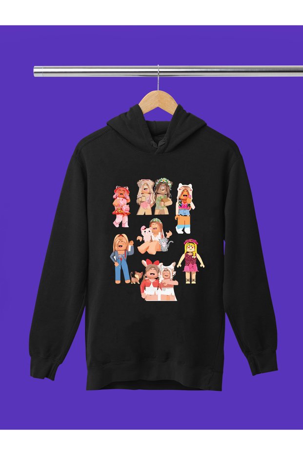 Roblox Printed 3 Yarn Quality Soft Texture Hooded Children's Sweatshirt