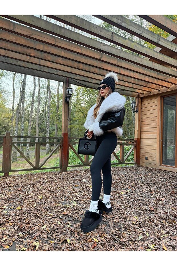 Çift Taraflı Kürk Mont - 3