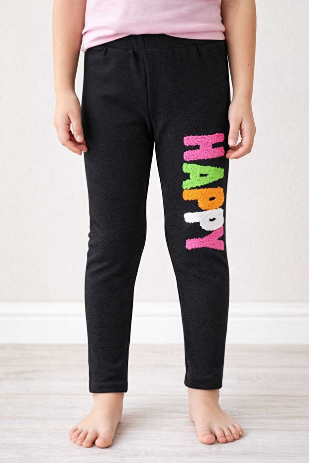 Happy Written Thermal Girls' Leggings