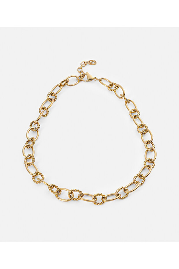 İç içe geçmiş paslanmaz çelik kolye - 1