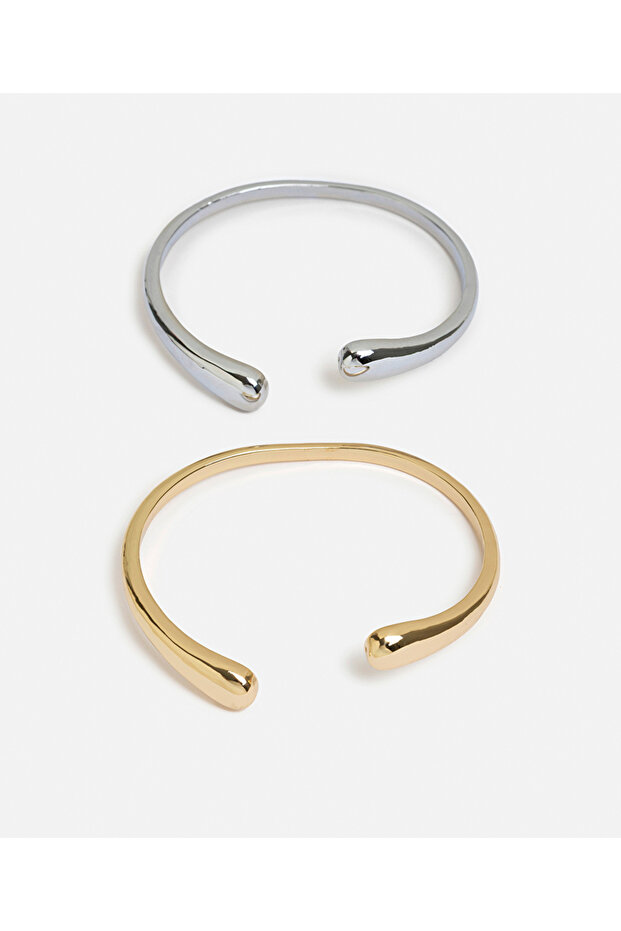 مجموعة أساور مزدوجة اللون - 1