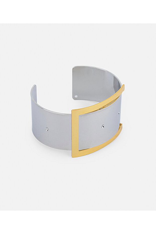 Çift renkli kalın plaka bileklik - 3