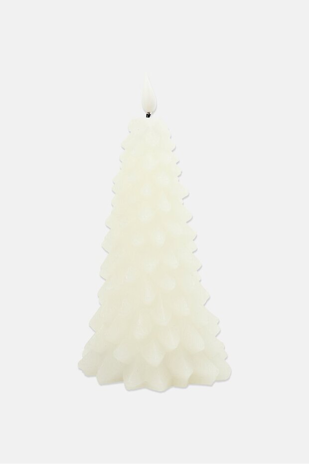 Fir Tree LED Candle, White