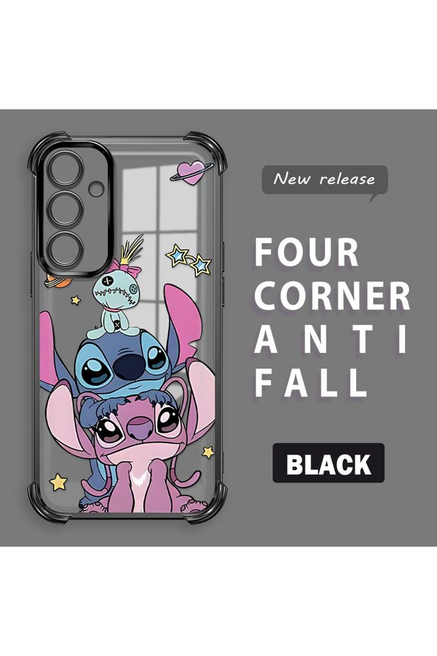 Samsung Galaxy A35 Compatible Transparent Back Four Corners Reinforced Impact Protection Silicone Case