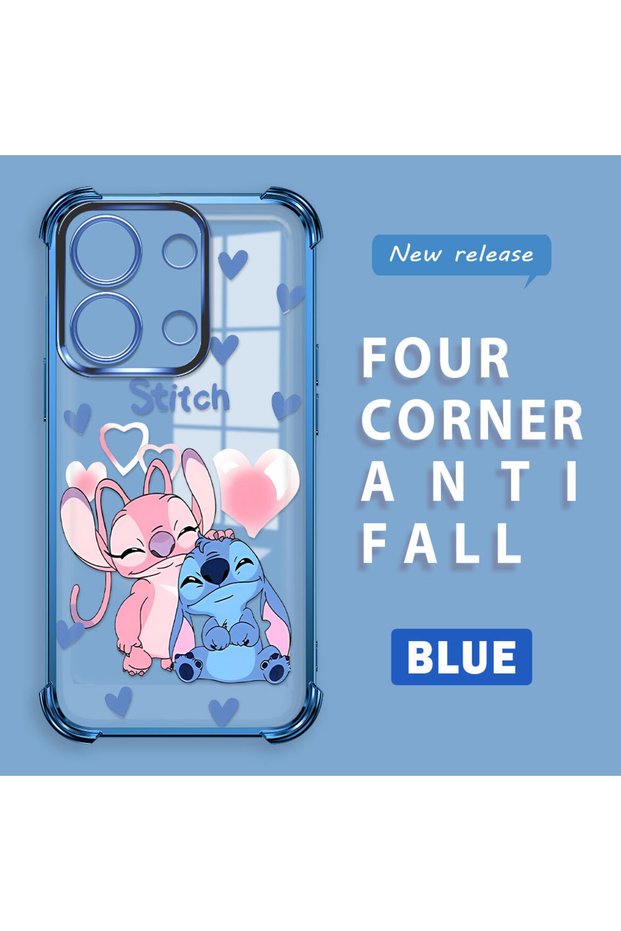 Xiaomi Redmi Note 13 4g Compatible Transparent Back Four-Corner Reinforced Impact Protection Silicone Case