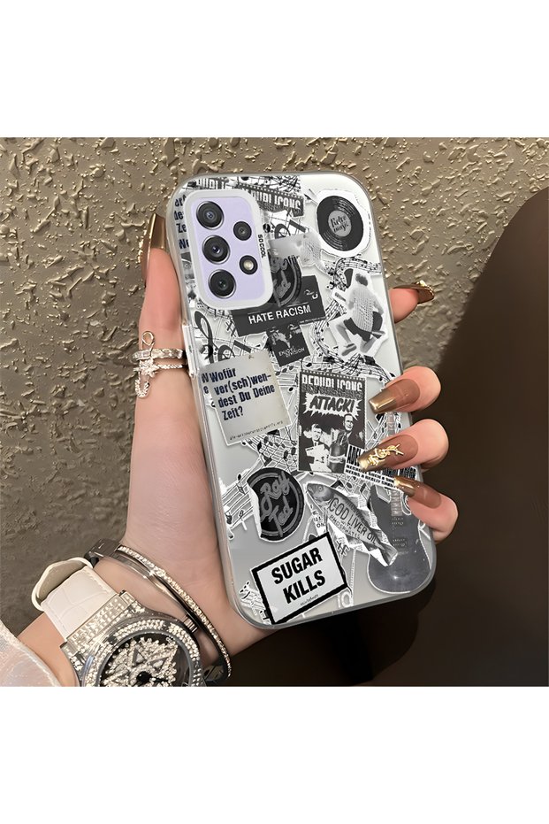 Realme C75 4g Compatible American Retro Collage Style Patterned Anti-Shake Protection