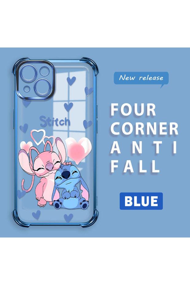 iPhone 13 Compatible Transparent Back Panel Four-Corner Reinforced Impact Protection Glossy Edge Silicone Case