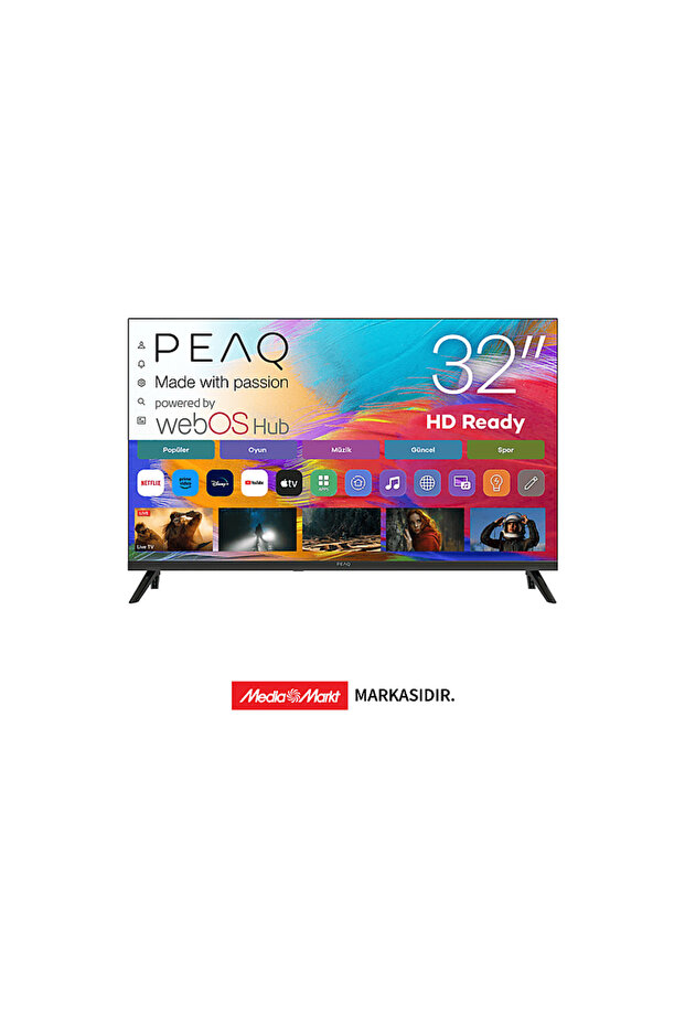 PEAQ 32D7000 32 inç 80 Ekran Dahili Uydu Alıcılı WebOS HD LED TV
