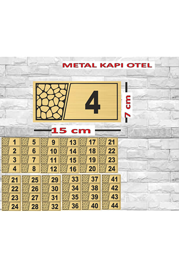 Hotel room number stickers (1-44), including floor and room numbers, with adhesive backing.