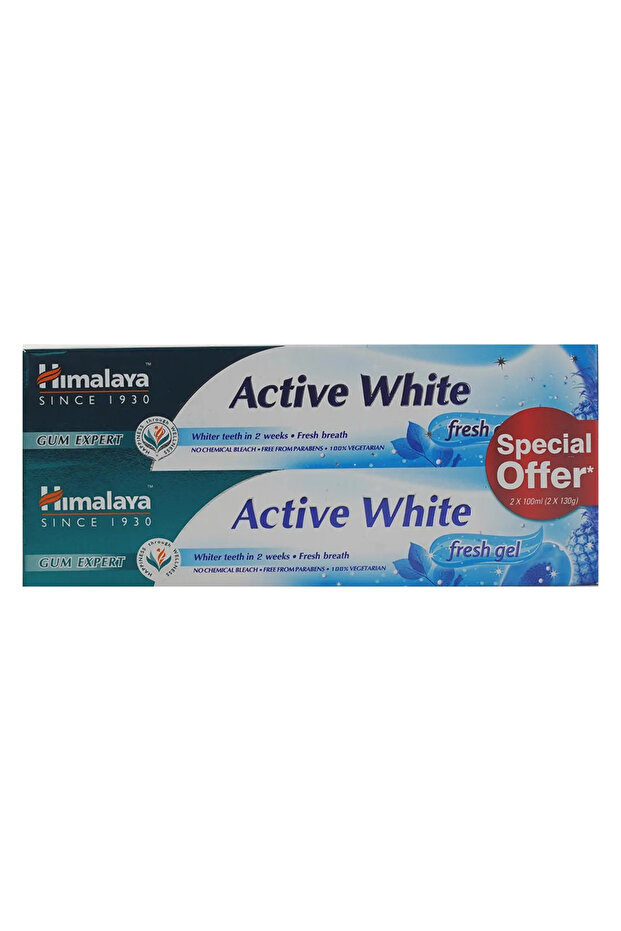 Active White Fresh Gel Toothpaste- 2x130gms