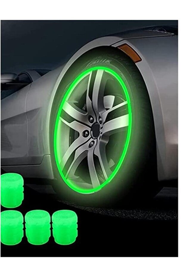 4 Pack Luminous Plastic Wheel Hub Caps, Universal Car Wheel Hub Caps for Cars, Trucks, Motorc