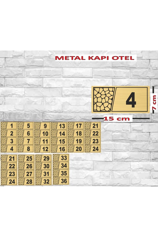 1-36 Hotel Door Number Apartment Floor Number Table Number with Tape on the Back