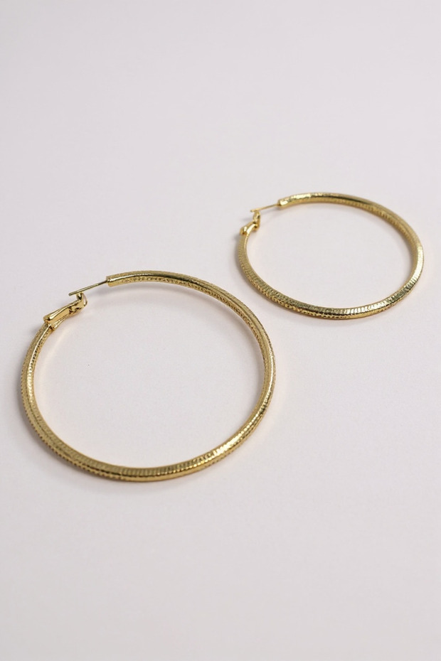 Gold Halka Küpe - 1