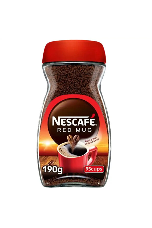 Red Mug Instant Coffee Powder Bold And Rich Coffee Flavor up to 95 cups- 190gms