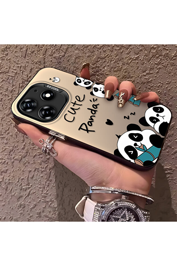 غطاء حماية من السيليكون النحيف المقاوم للصدمات بنمط الباندا متوافق مع هاتف تكنو سبارك 10 برو - 2