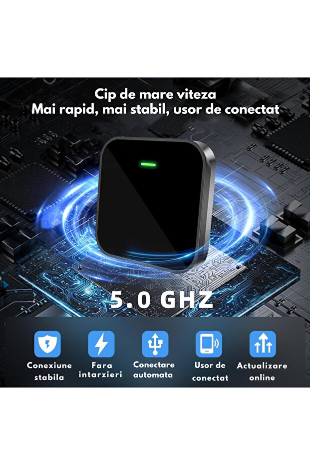 CarPlay & Android Auto Wireless Adapter – Universal USB Android & IOS Auto Compatibility, Wireless - 6