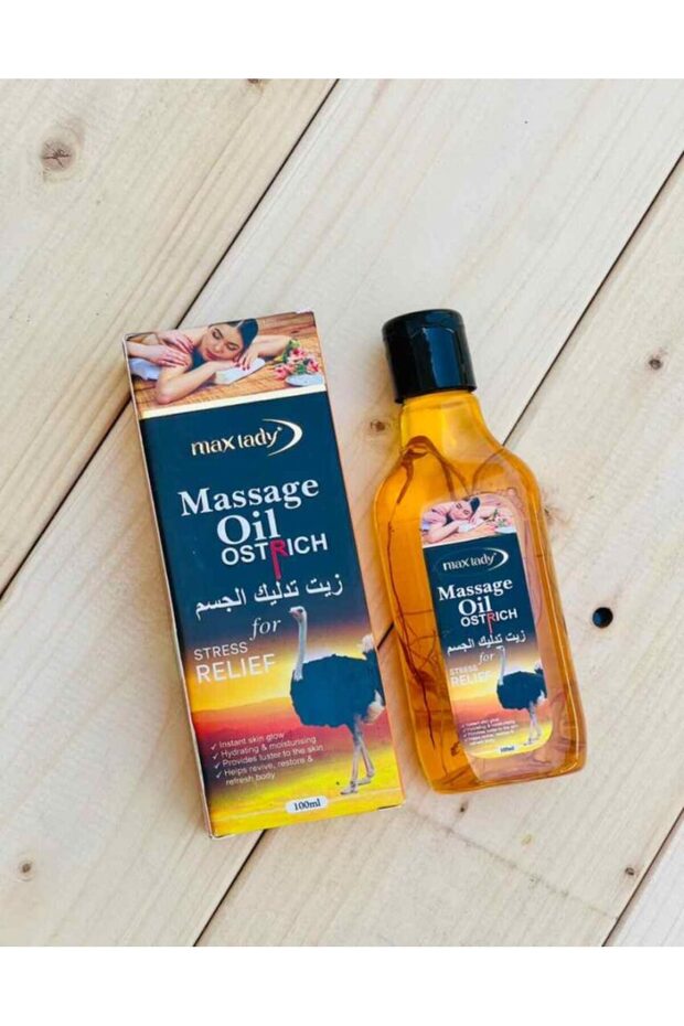 Ostrich Massage Oil - 100ml Ultra-Glide Formula with Soothing Aroma | Natural Oil for Massage Therap