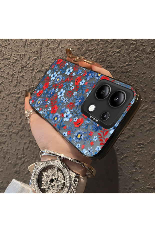 حافظة من السيليكون النحيف المقاوم للصدمات بنمط زهرة مزهرة متوافقة مع هاتف Redmi Note 13 - 3