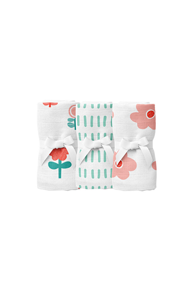 Amulet Blossom, Muslin Mouth Wipes, 40X40 cm Set of 6
