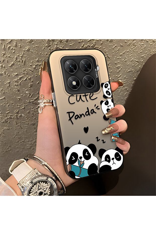 حافظة سيليكون رفيعة مقاومة للصدمات بنمط الباندا متوافقة مع Poco X7 5G - 1