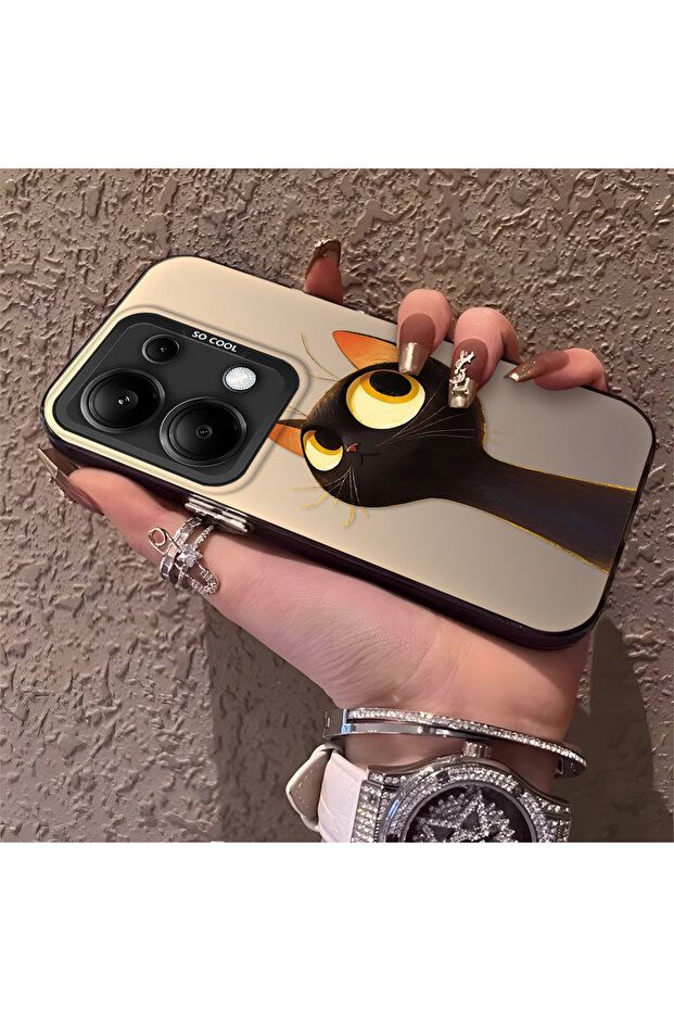 حافظة سيليكون رفيعة مقاومة للصدمات بنمط قطة صغيرة متوافقة مع هاتف Redmi Note 14S - 2