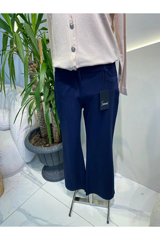 بنطلون قماش كانفاس واسع الأرجل - 2