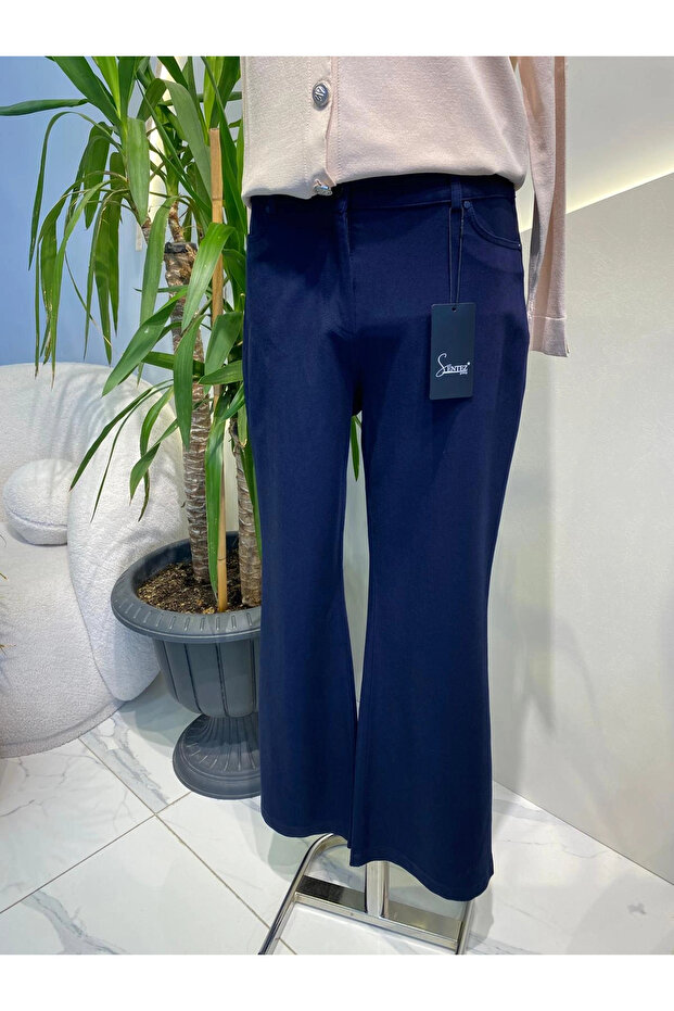 بنطلون قماش كانفاس واسع الأرجل - 3