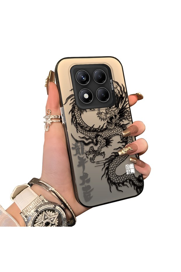 Xiaomi Redmi Note 14 Pro 4G/5G Compatible Hard Acrylic Back Silicone Edge Lens Protection Case