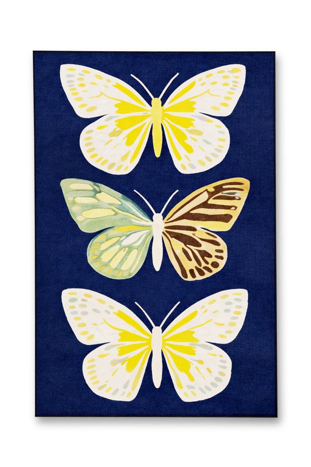 Mosso Butterfly Patterned Woven Base Modern Decorative Carpet Mosso2070
