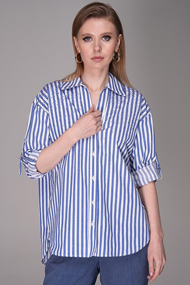 Ekose-Taşlı Gömlek - 2