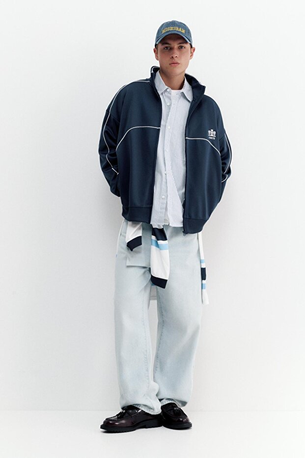 Fermuarlı nakışlı ceket - 3