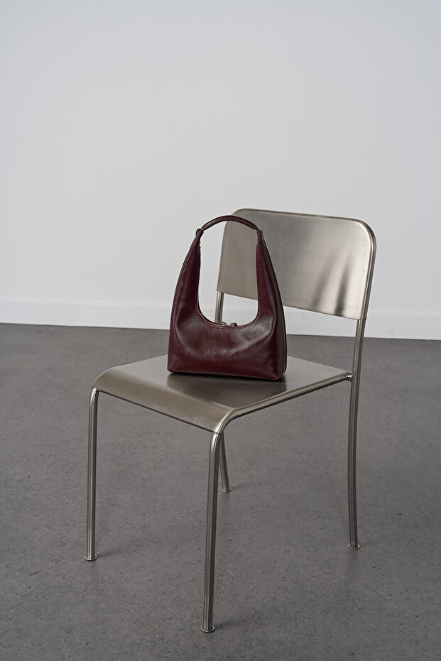 %100 Deri Hobo Çanta - 4