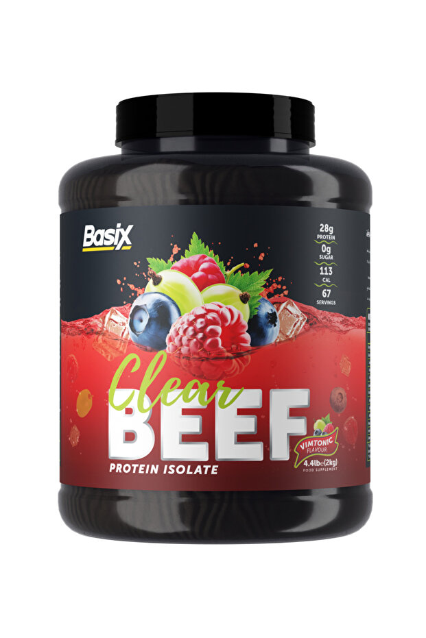 بيسكس بيف بروتين اللحم بنكهة الفيمتو - Basix Clear Beef Protein Isolate Vimtonic Flavor 2kg