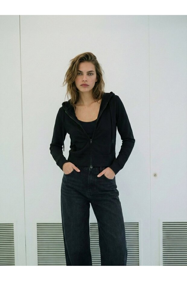 Siyah Sweatshırt - 2