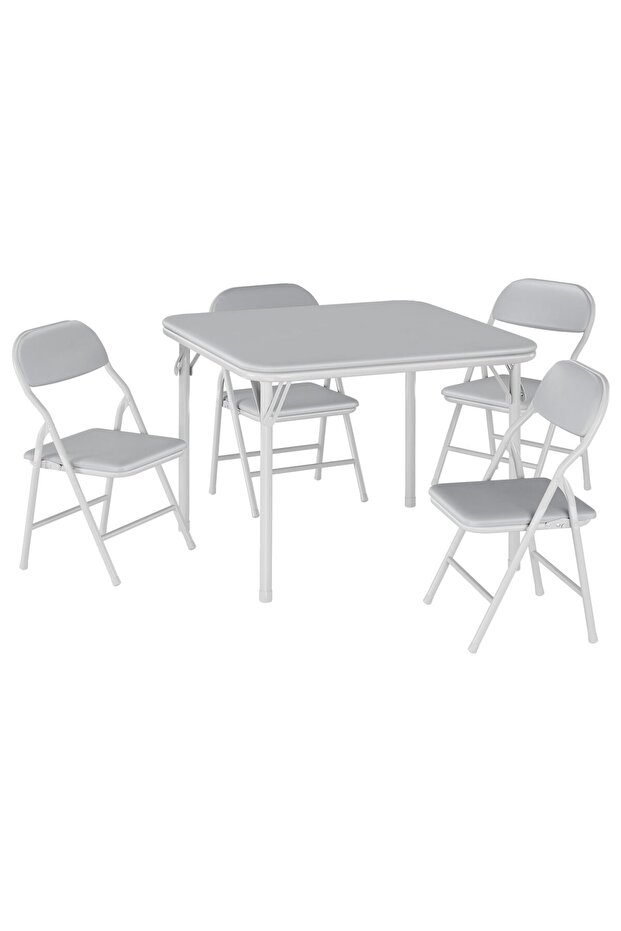 5-Piece Folding Kids Table and Chairs Set - Toddler Activity Table for Home, Crafts, Snack Time