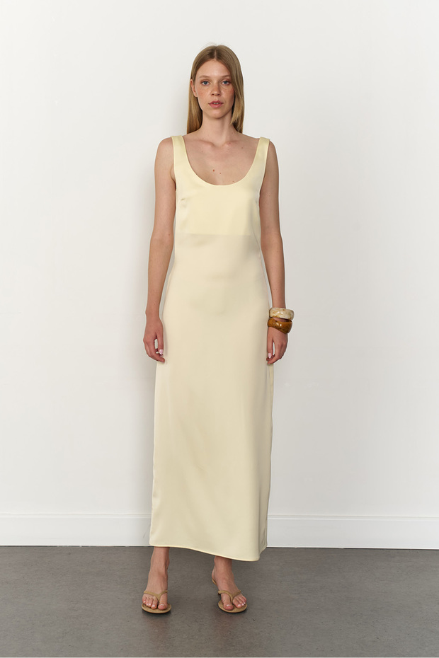Rochie Lungă din Satin - 2