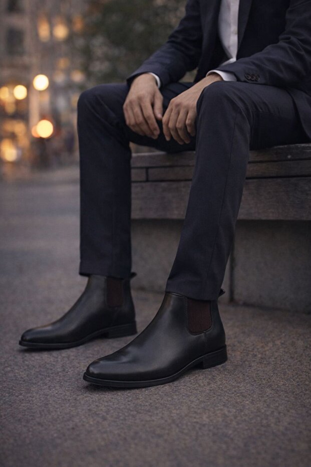 ERKEK CHELSEA DERİ BOT - 1