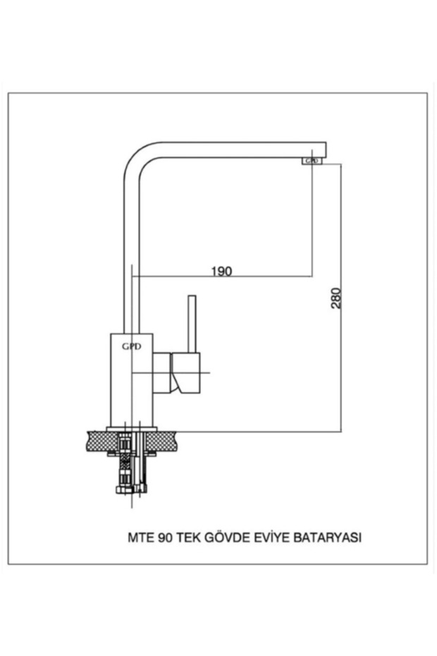 Quadro Tek Gövde Mutfak Bataryası - MTE90- - 2