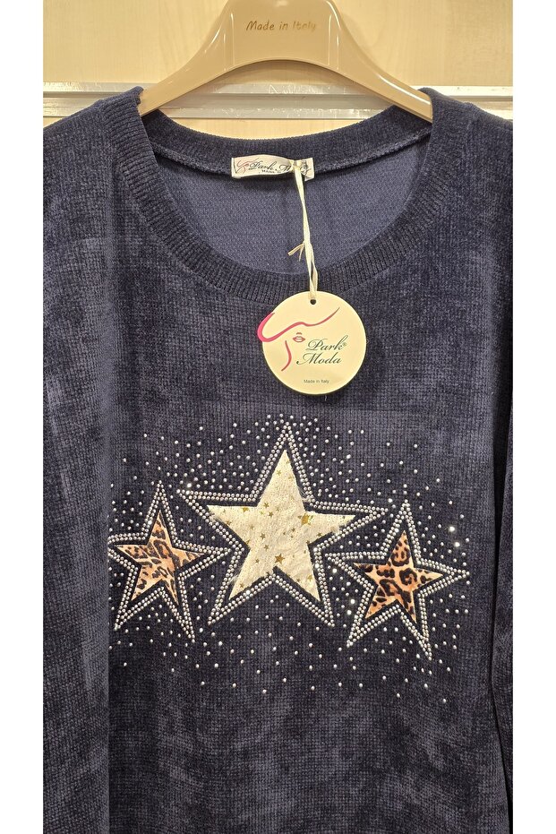 Kadife Bluz Taşlı - 3