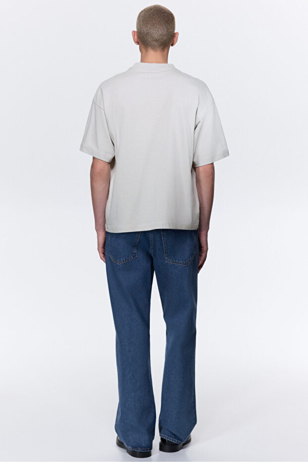 Pamuklu Tişört Oversized Fit - 4