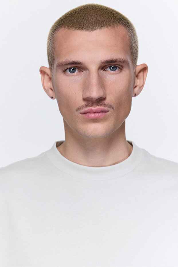 Pamuklu Tişört Oversized Fit - 2