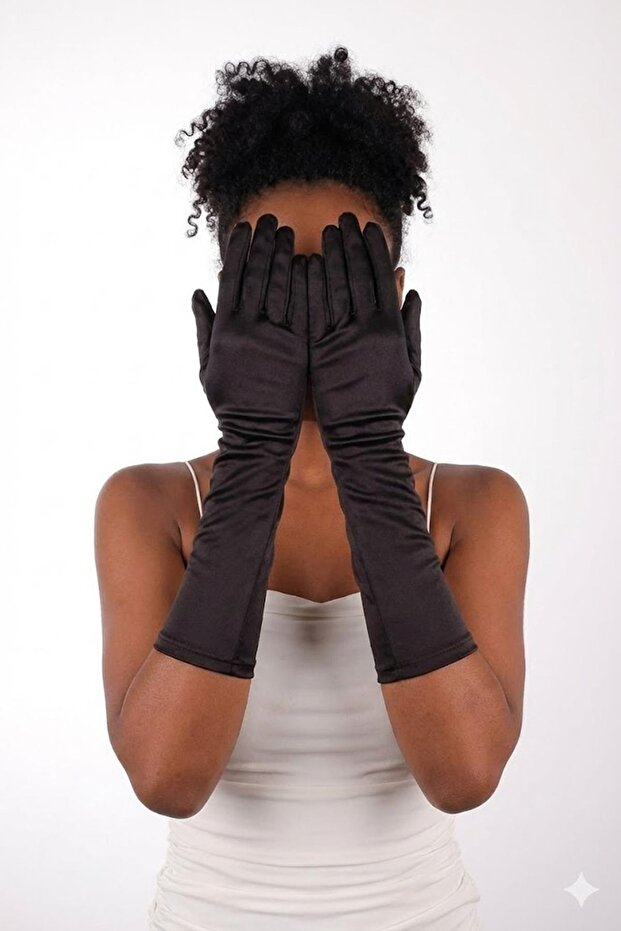 38 cm Dance&Opera Long Satin Gloves – High Quality Stylish Gloves for Wedding Evening Dress