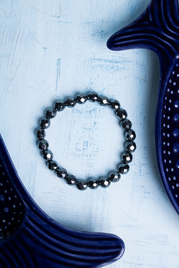 Certified Hematite Natural Stone Bracelet