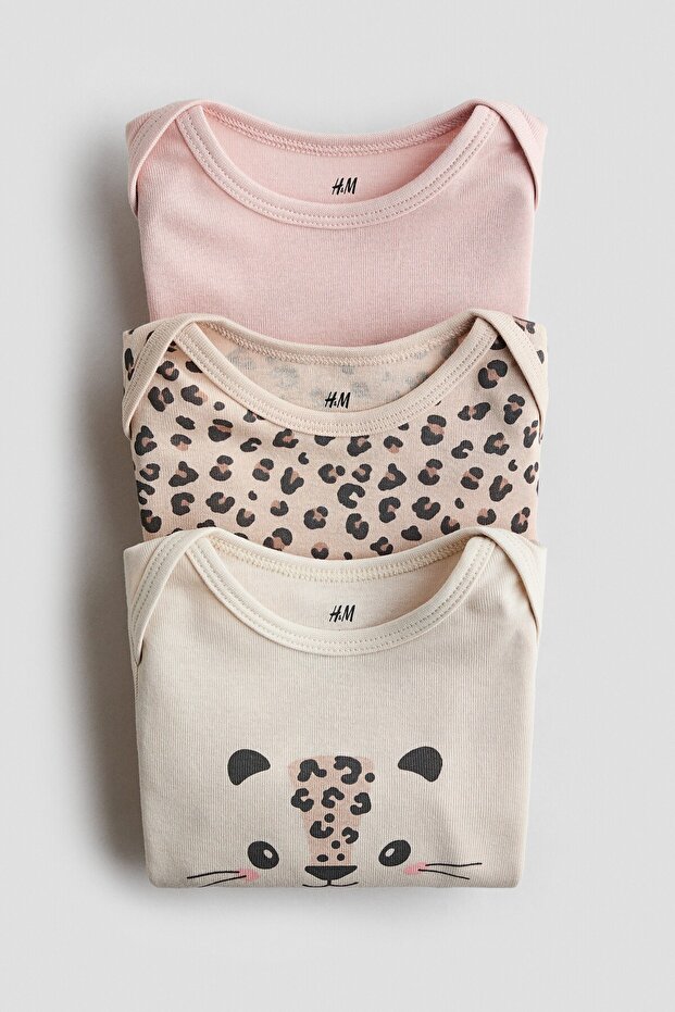 3’lü Baskılı Jarse Body - 3