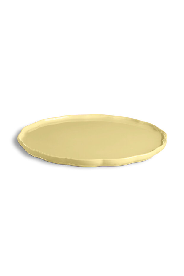 Madeleine Round Serving Plate 31 cm Butter Yellow / Vanilla